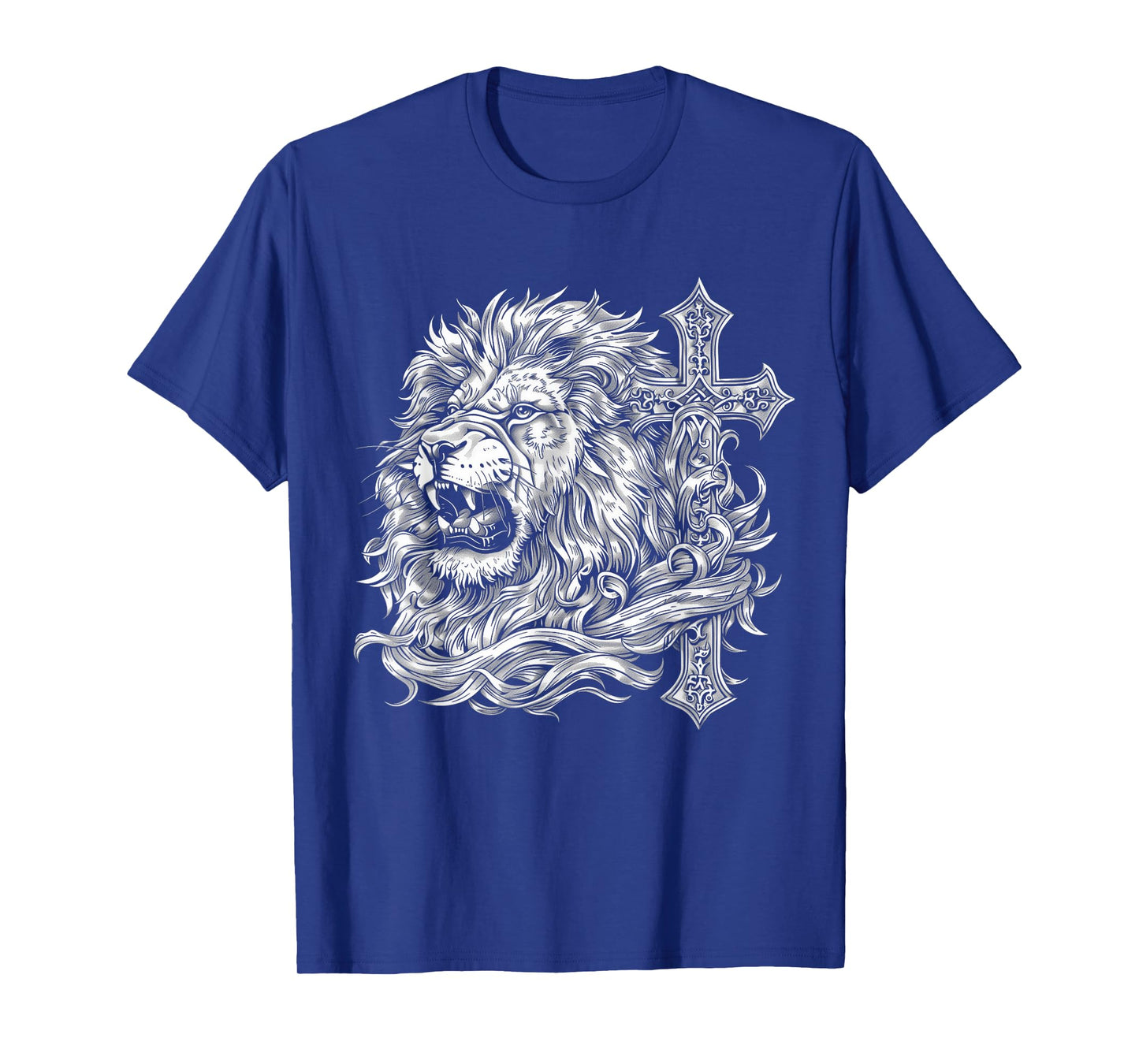 Christian Lion Of Judah Cross Jesus Religious Faith T-Shirt