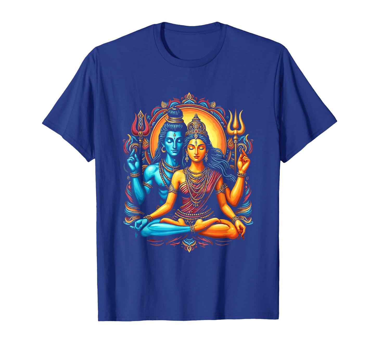 Lord Shiva Durga Hindu God Mahadeva Goddess Parvati T-Shirt