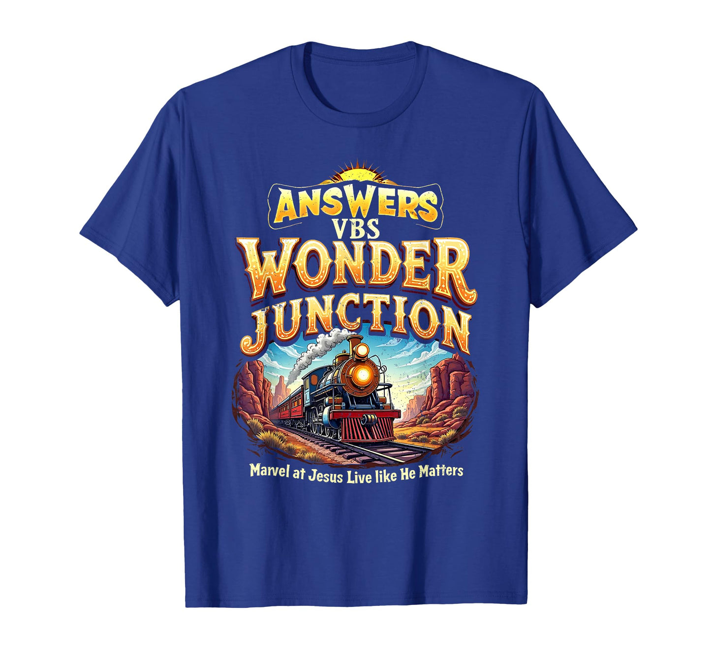 Vintage Wonder Junction VBS Train Theme Christian Apparel T-Shirt