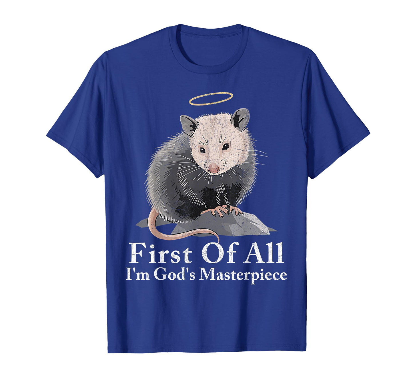 First Of All I'm God's Masterpiece Funny Opossum Possum T-Shirt