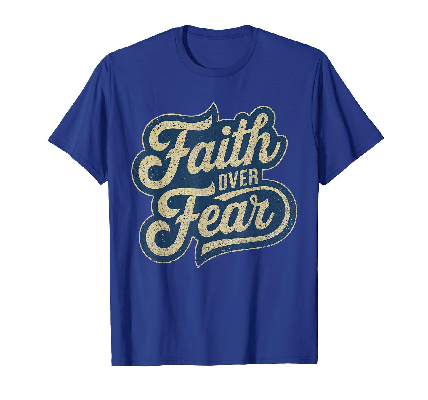 Faith Over Fear Christian Inspirational Graphic T-Shirt - Unisex, Black, Small