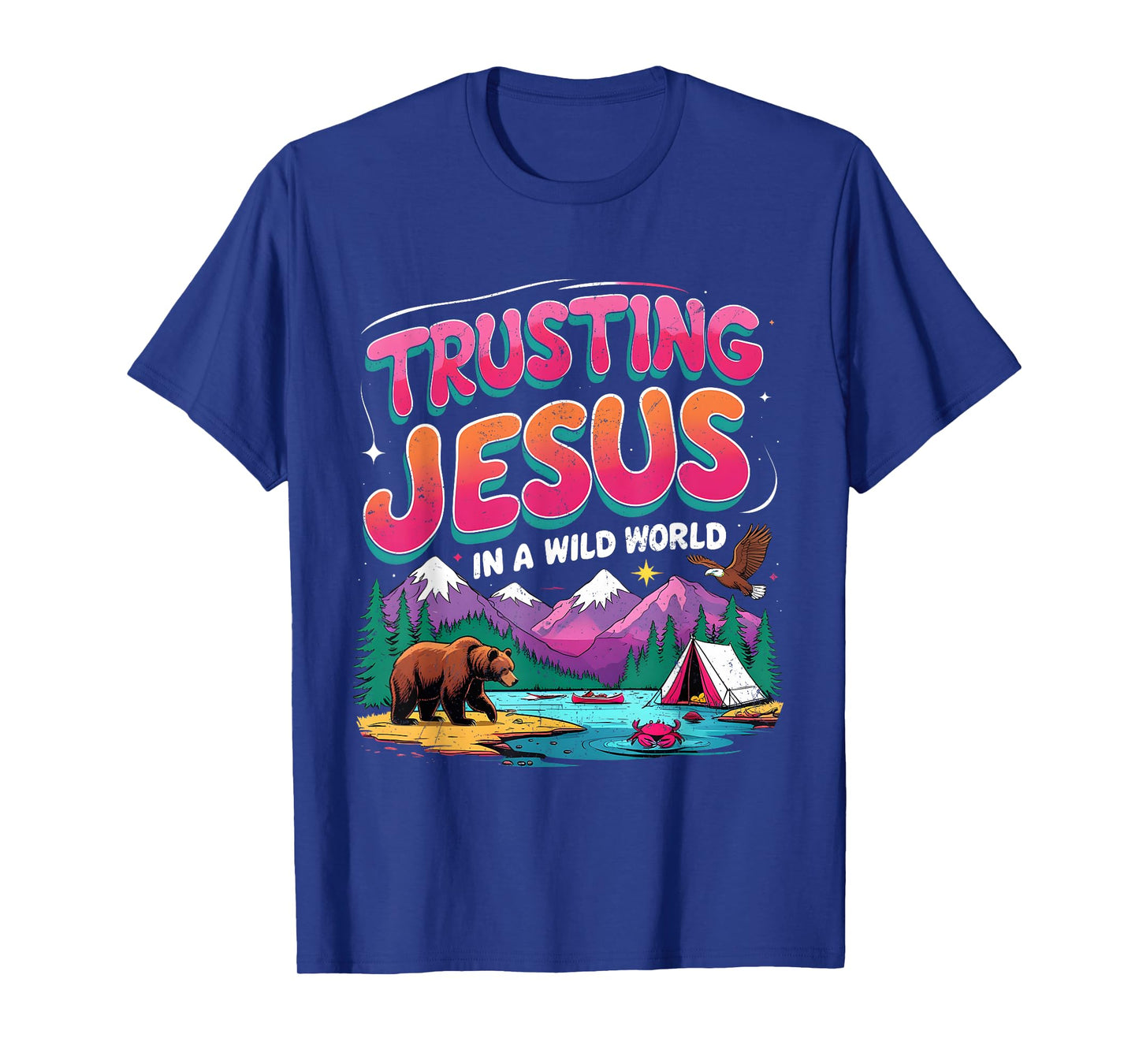 Trusting Jesus in a Wild World VBS 2025 Camping Theme T-Shirt
