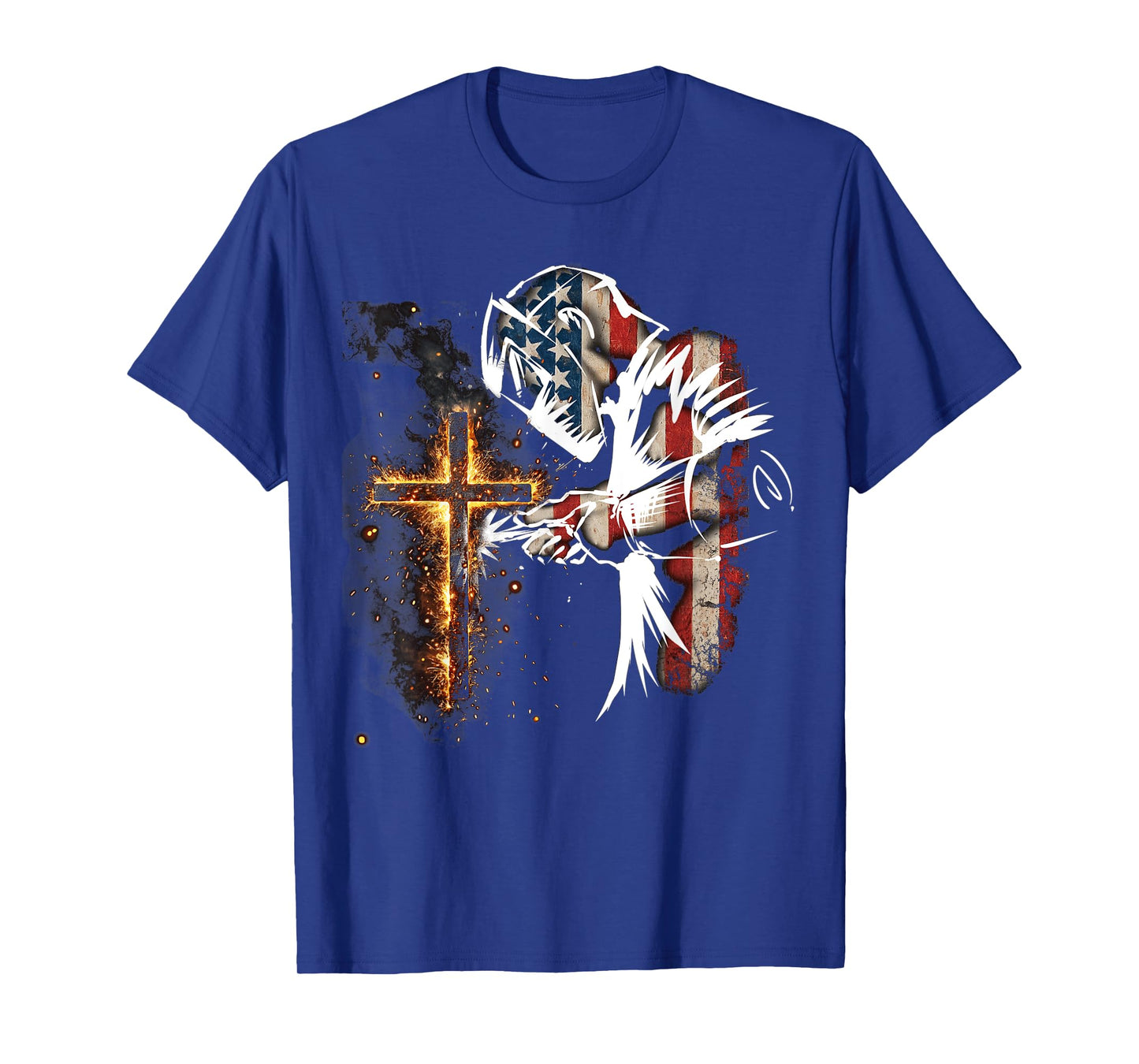 Welder American Flag Mig Tig Welding Faith Cross Christian T-Shirt