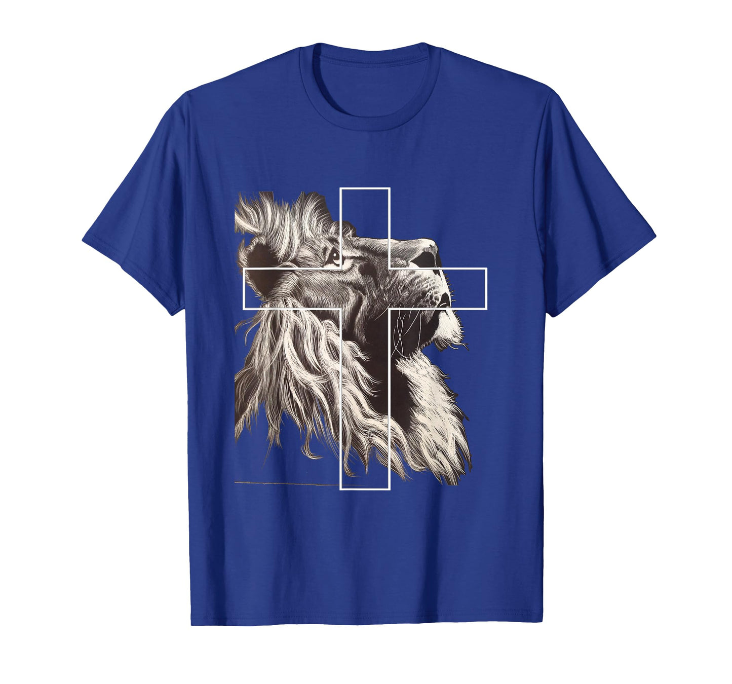 Jesus Lion of Judah Christian Cross T-Shirt