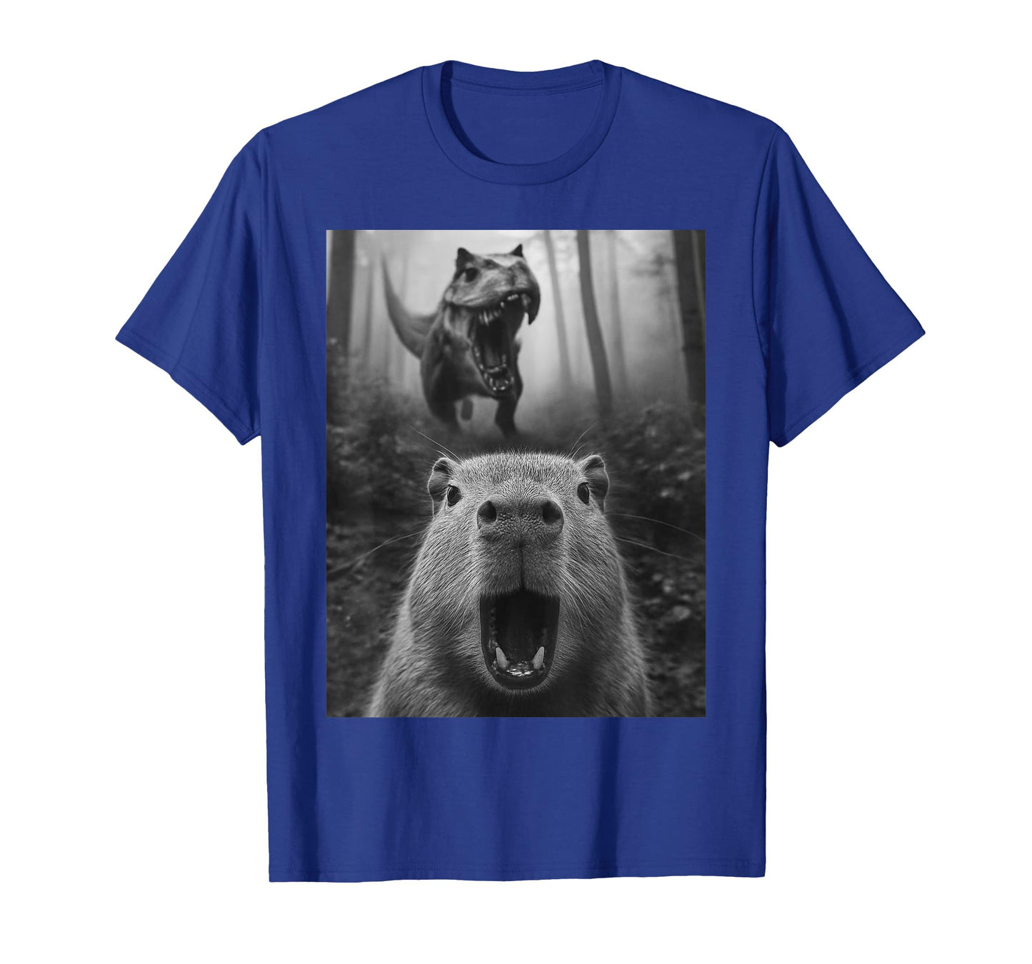 Capybara Capy TRex Dino Capybara Selfie With T-Rex Dinosaur T-Shirt