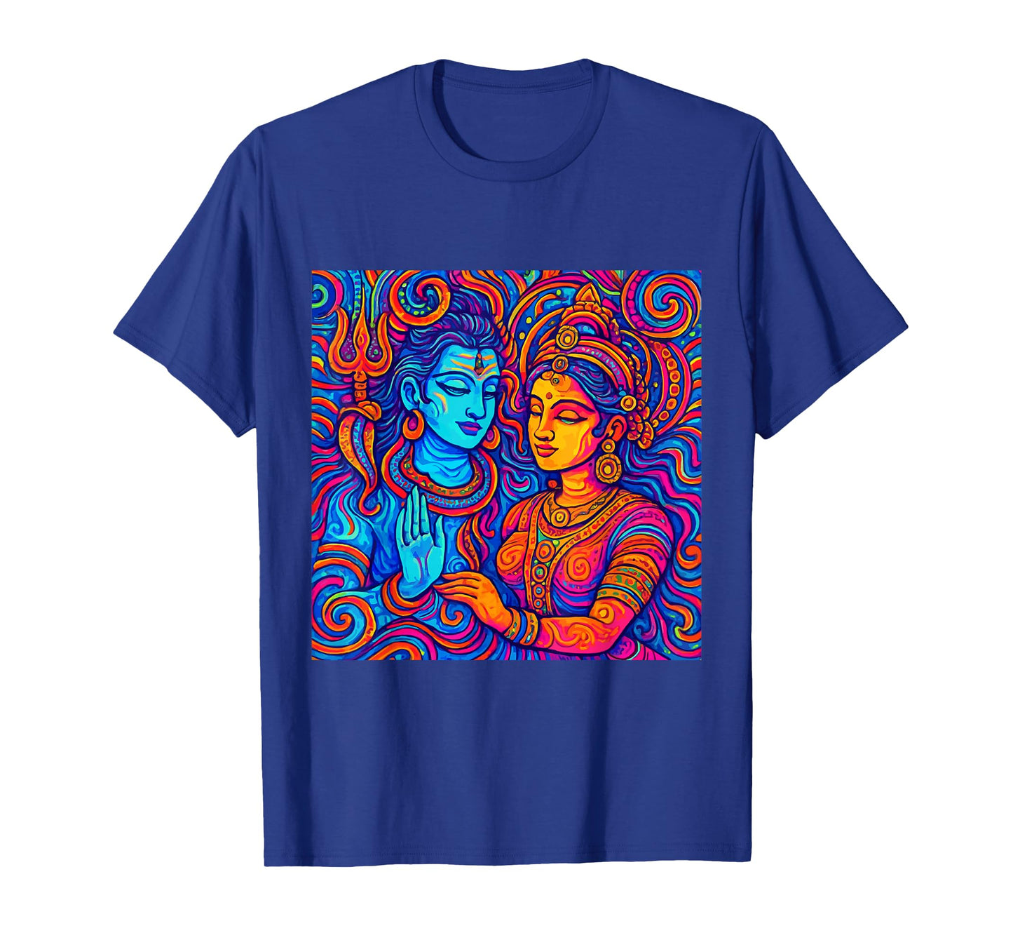 Lord Shiva Durga Hindu God Mahadeva Goddess Parvati T-Shirt