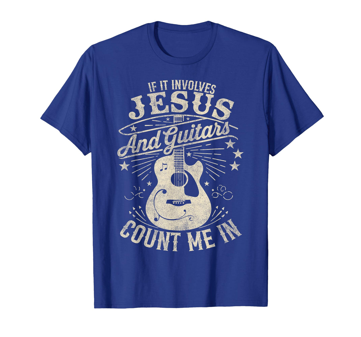 If It Involves Jesus And Guitars Vintage Christian Music T-Shirt