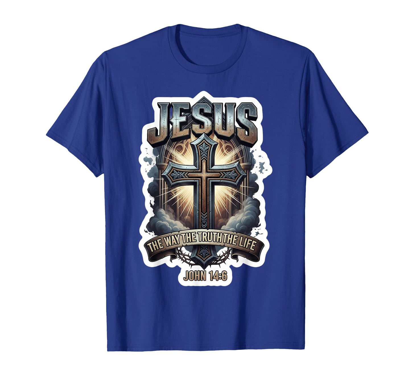 Jesus The Way Truth Life John 14:6 Christian Bible Quote T-Shirt