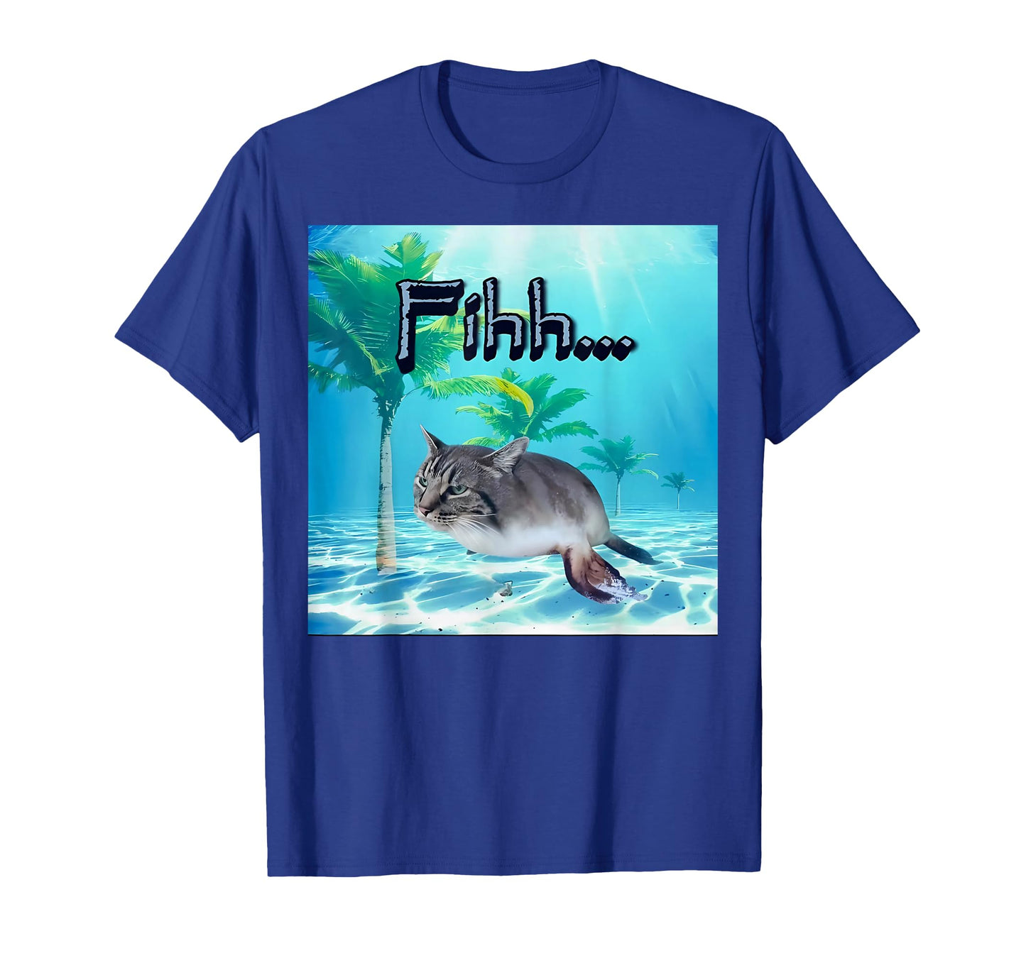 funny brainrot gen z humor cat meme fihh cat fish gen alpha T-Shirt