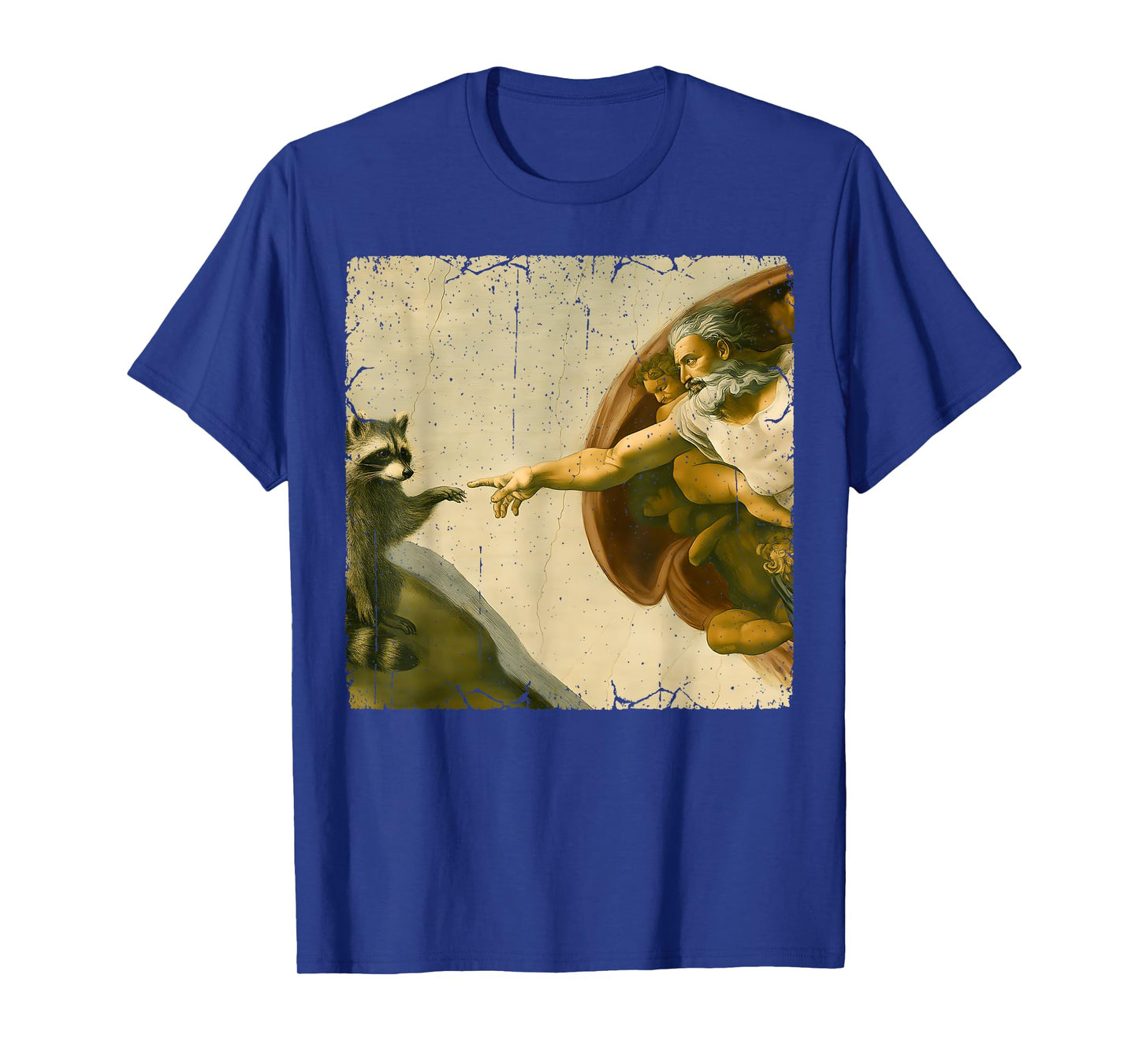 Raccoon God Creation of Adam Meme Funny Memes T-Shirt