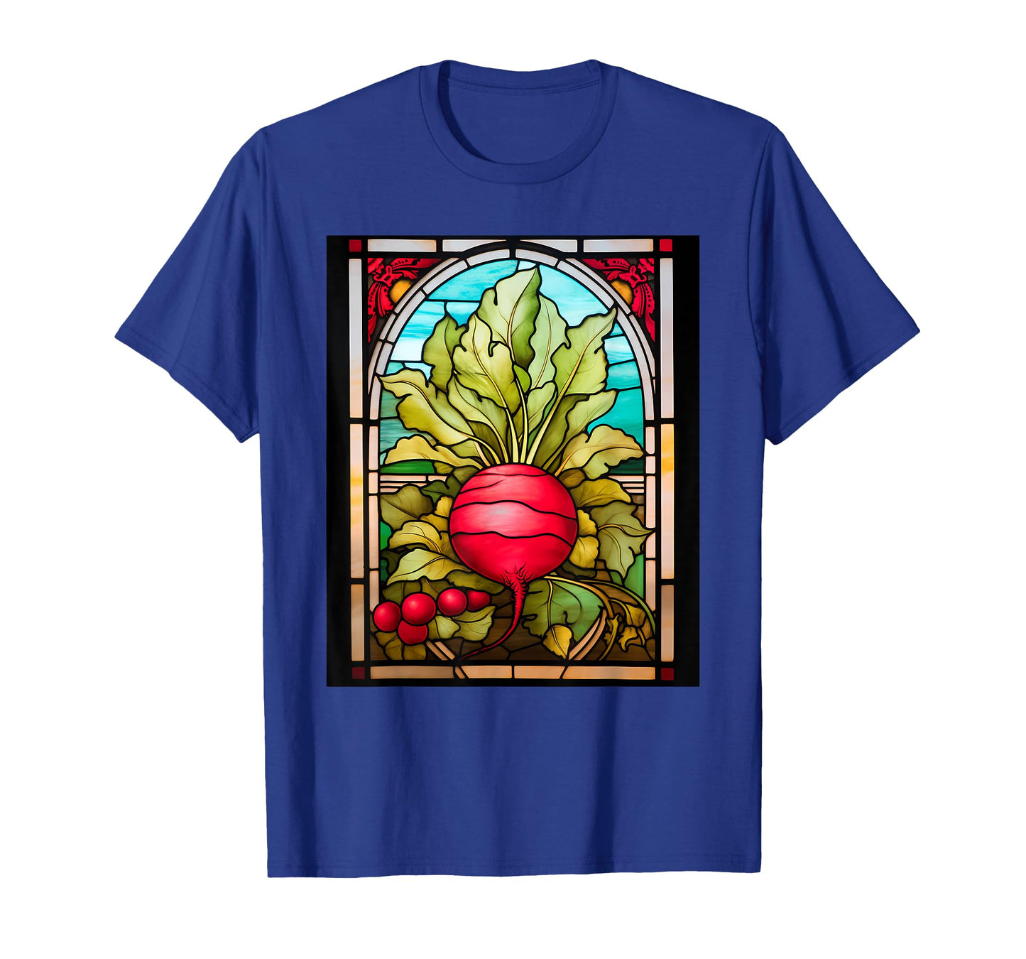 Stained Glass Style Radish T-Shirt