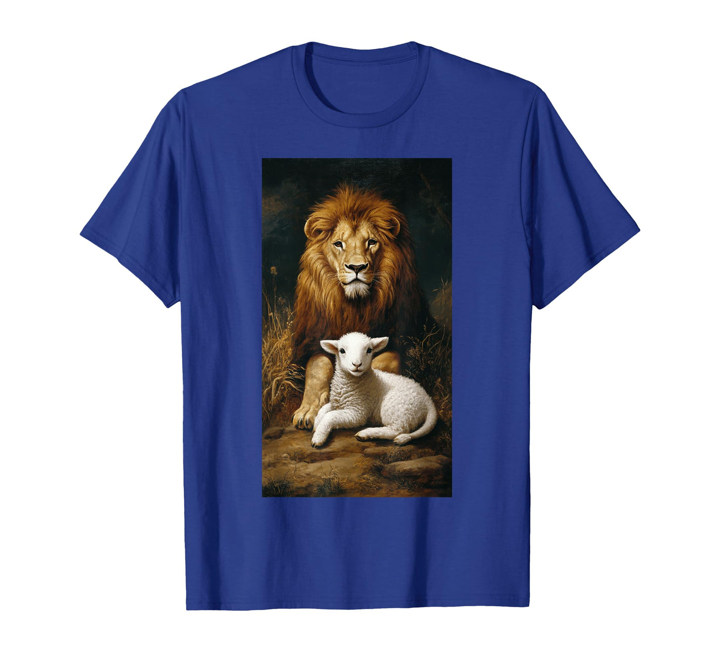 Wildlife Nature Animal lover Biblical themes Christianity Lamb Lion Together Peace Strength T-Shirt