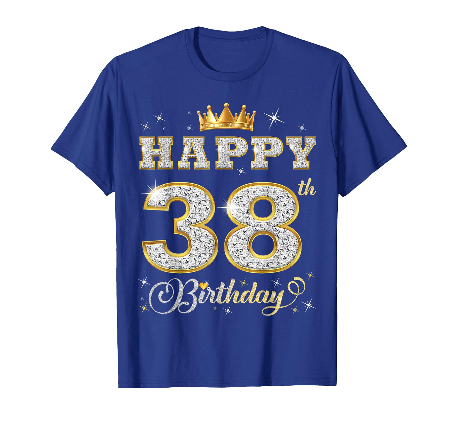 Happy 38th Birthday 38 Years Old Women Men Birthday Party T-Shirt