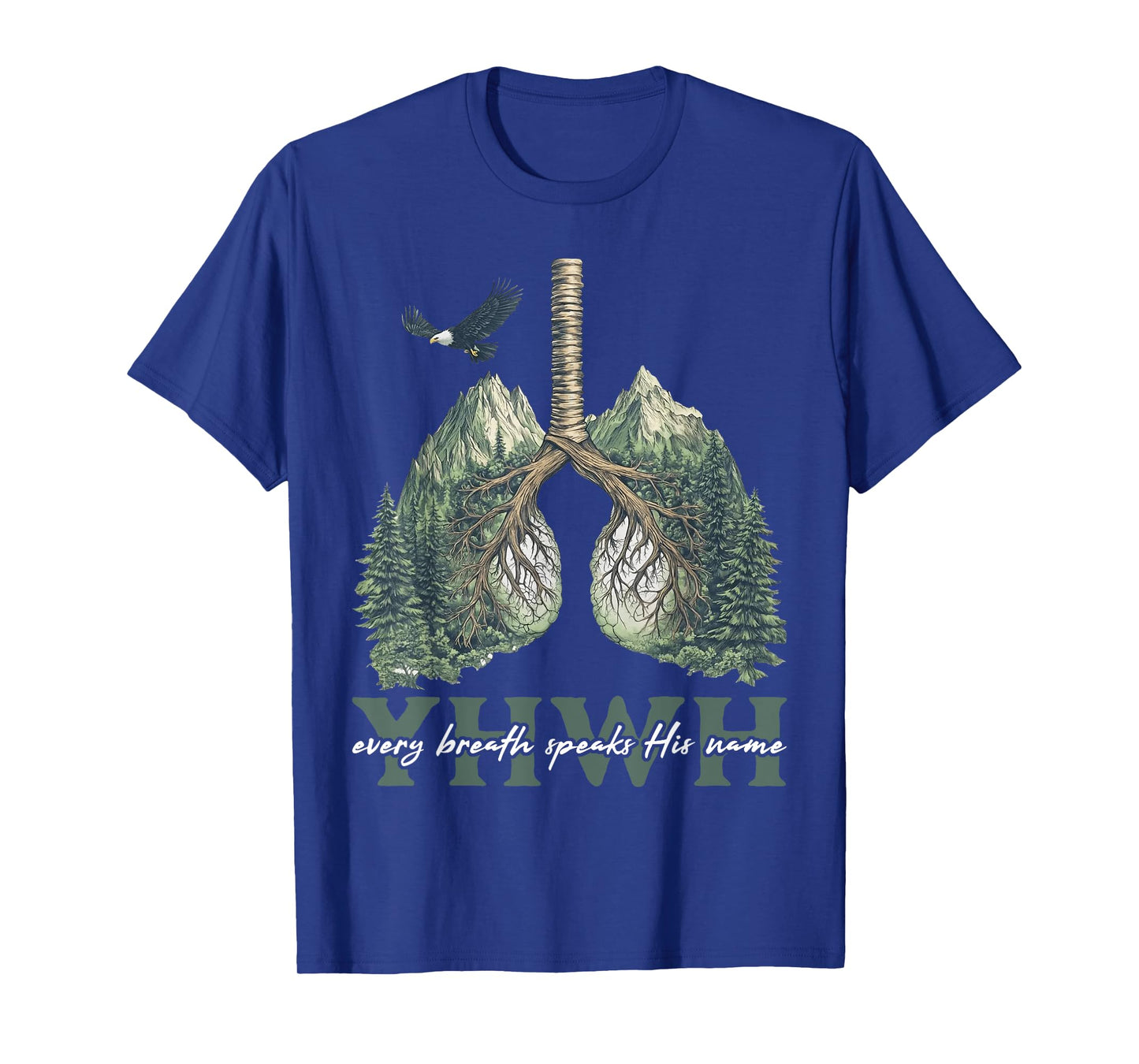 Floral Lung Christian Our Very Breath Speaks His Name YHWH T-Shirt