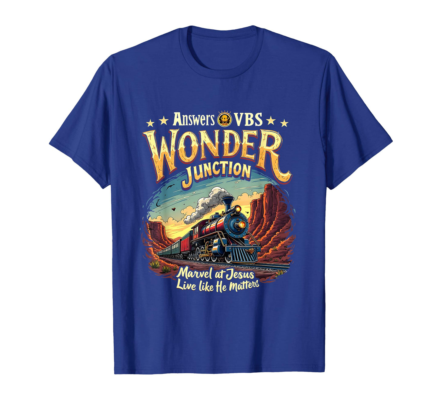 Vintage Wonder Junction VBS Train Theme Christian Costume T-Shirt