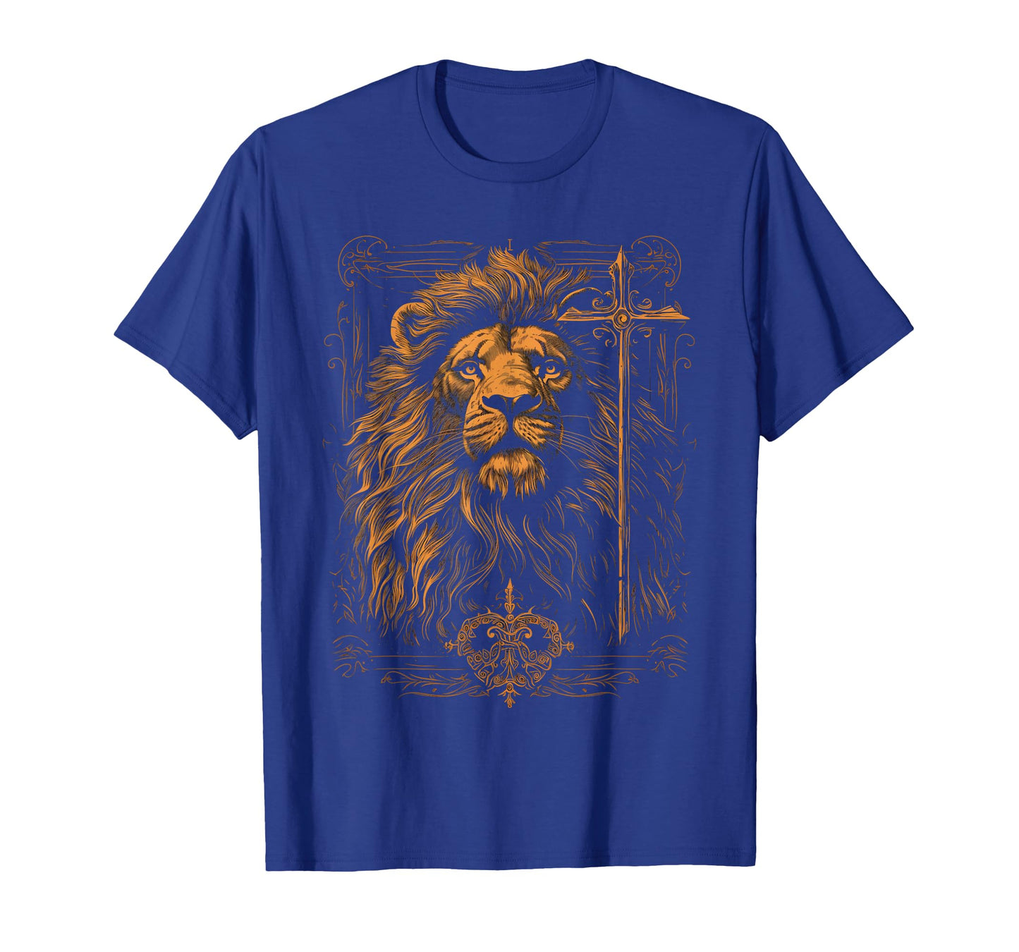 Christian Cross Lion Religious Faith Jesus Pastor T-Shirt