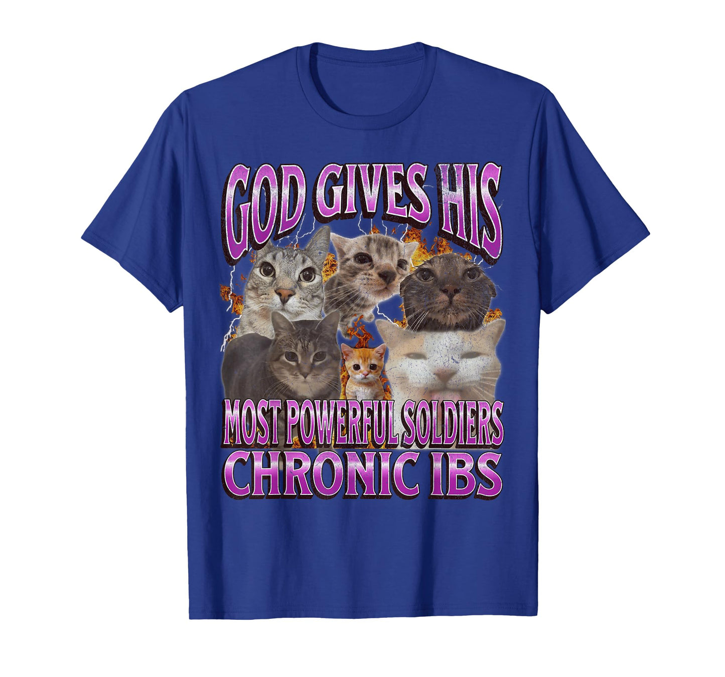 God Gives His Most Powerful IBS Funny Cat Meme Bootleg T-Shirt