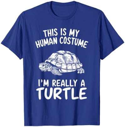 This Is My Human Costume I'm Really A Turtle Halloween T-Shirt - T-Shirt | Royal