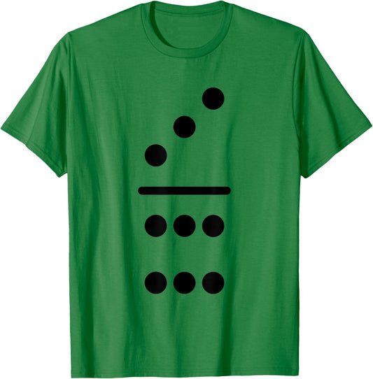 Domino Game 3 6 Dots Halloween Matching Group Costume T-Shirt - T-Shirt | Irish Green