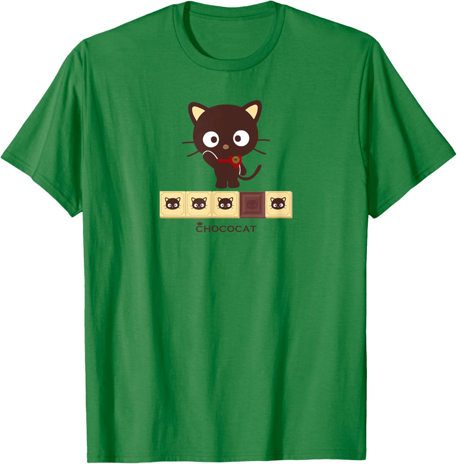 Chococat Chocolate Bar Men Women Girls Kids T-Shirt - T-Shirt | Irish Green