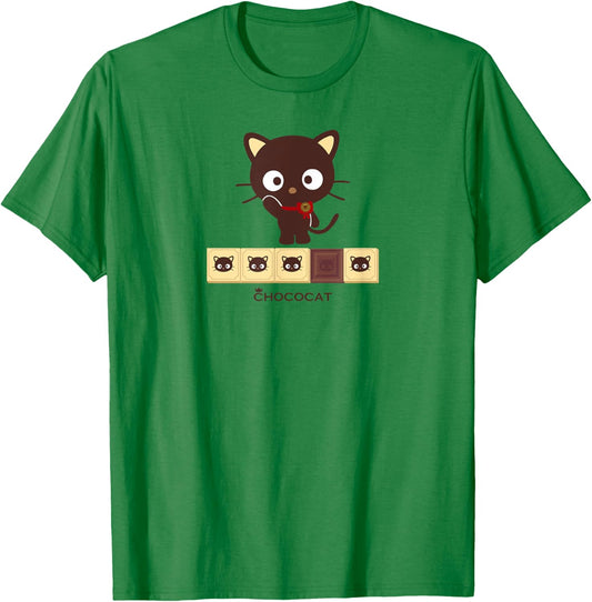 Chococat Chocolate Bar Men Women Girls Kids T-Shirt - T-Shirt | Irish Green