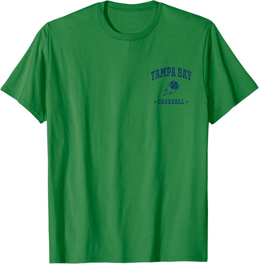 Tampa Bay Baseball Vintage Gameday Retro Baseball Lover T-Shirt - T-Shirt | Irish Green