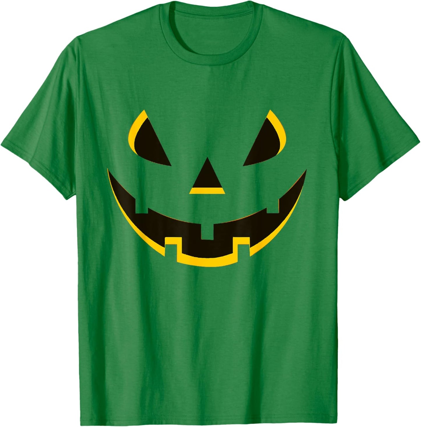 Funny Simple Lazy Halloween Pumpkin Face Costume Men Women T-Shirt - T-Shirt | Irish Green