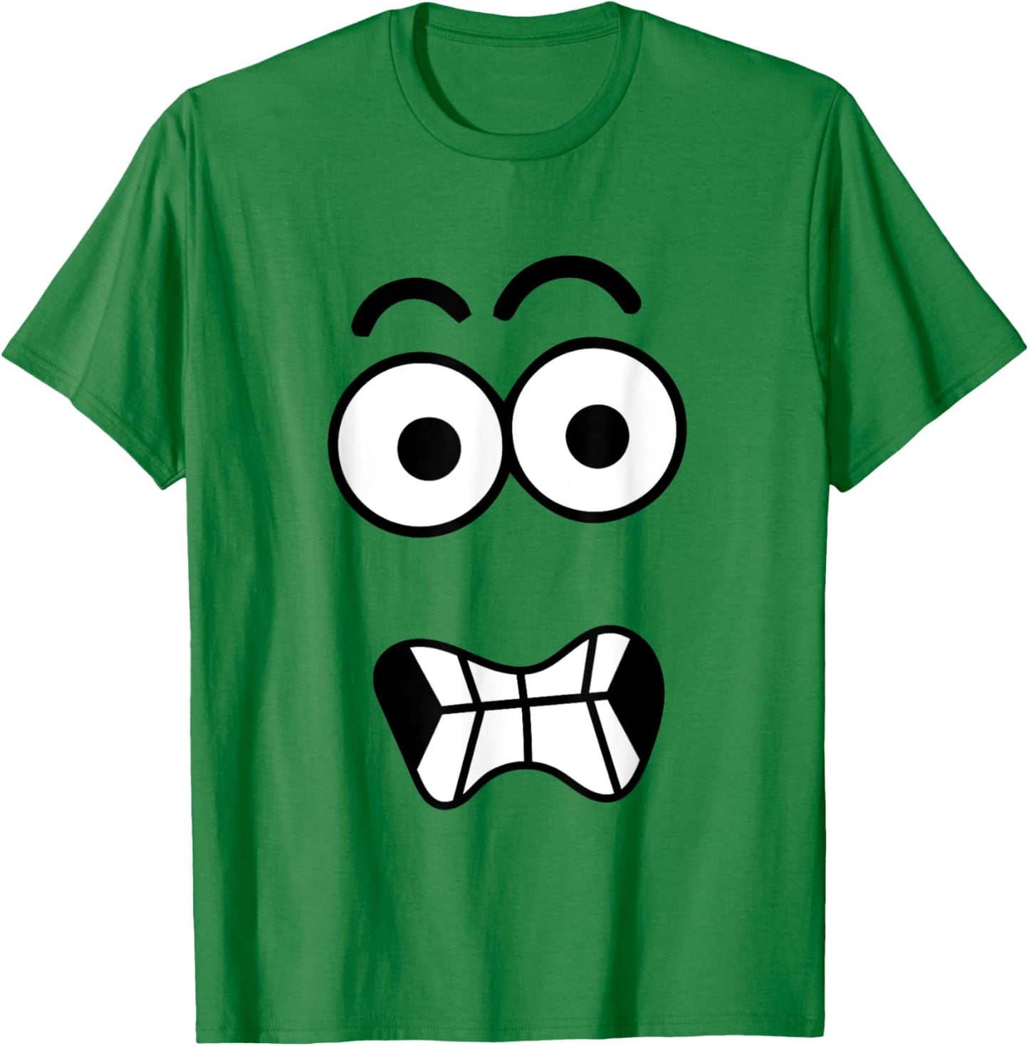 Funny Carrot Face Spooky Eyes Cracked Smile Halloween T-Shirt - T-Shirt | Irish Green