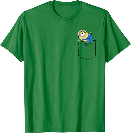 Minions Carl Taking It Easy Pocket Hit T-Shirt - T-Shirt | Irish Green