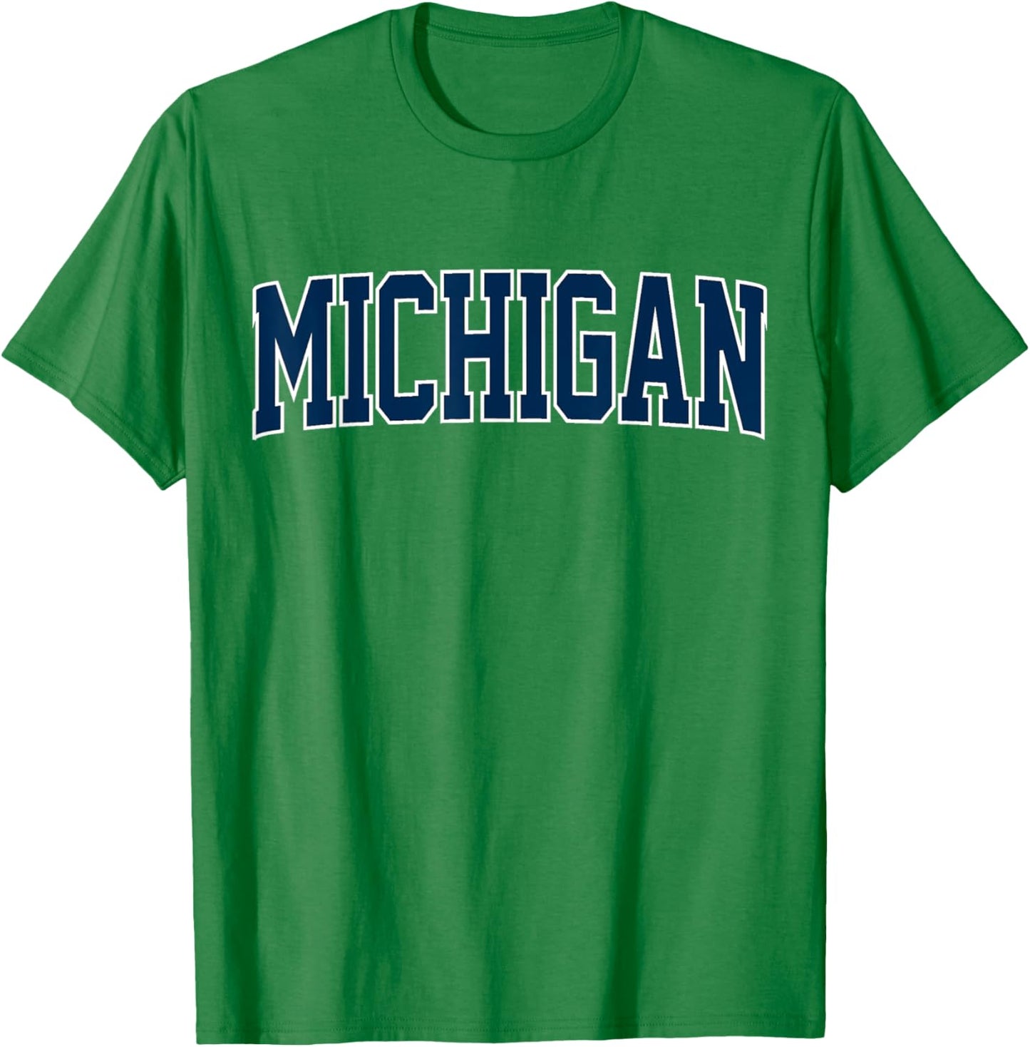 Vintage Michigan Look Blue Maize Men Retro Gold Michigan T-Shirt - T-Shirt | Irish Green