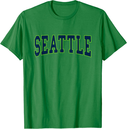 SEATTLE - Throwback Design - Classic T-Shirt - T-Shirt | Irish Green