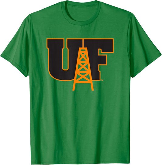 University of Findlay Oilers UF Derrick Logo T-Shirt - T-Shirt | Irish Green