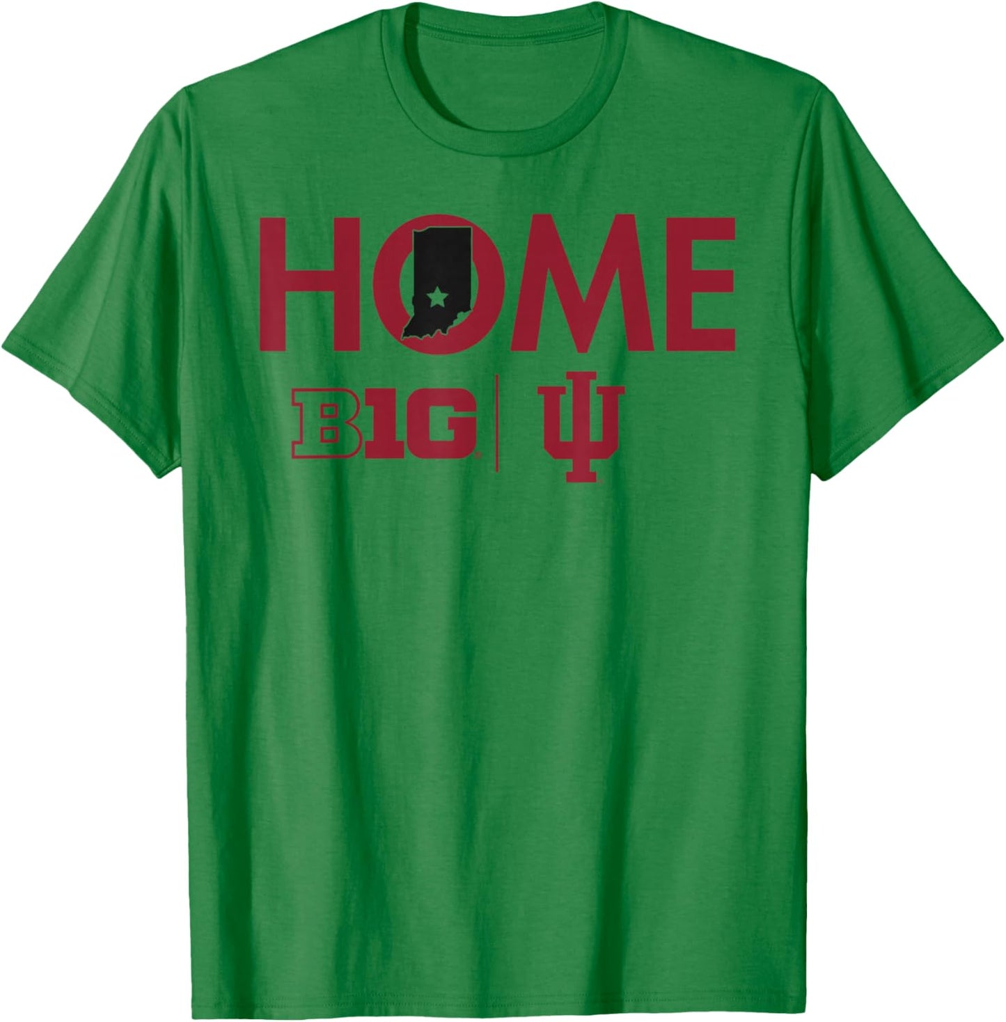 Indiana Hoosiers Big 10 Home White Officially Licensed T-Shirt - T-Shirt | Irish Green