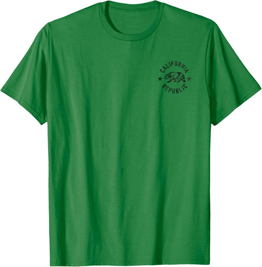 California Republic State Flag Grizzly Bear T-Shirt - T-Shirt | Irish Green