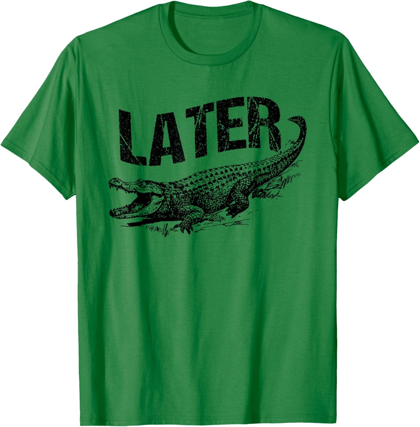 Later Gator Funny Alligator Pun T-Shirt - T-Shirt | Irish Green