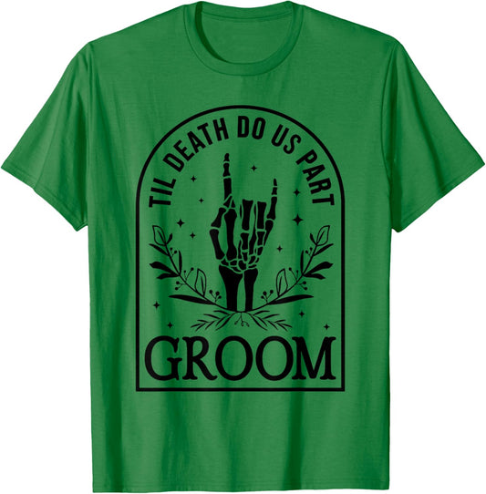 Groom Bride Engagement Wedding Halloween Couple Matching T-Shirt - T-Shirt | Irish Green