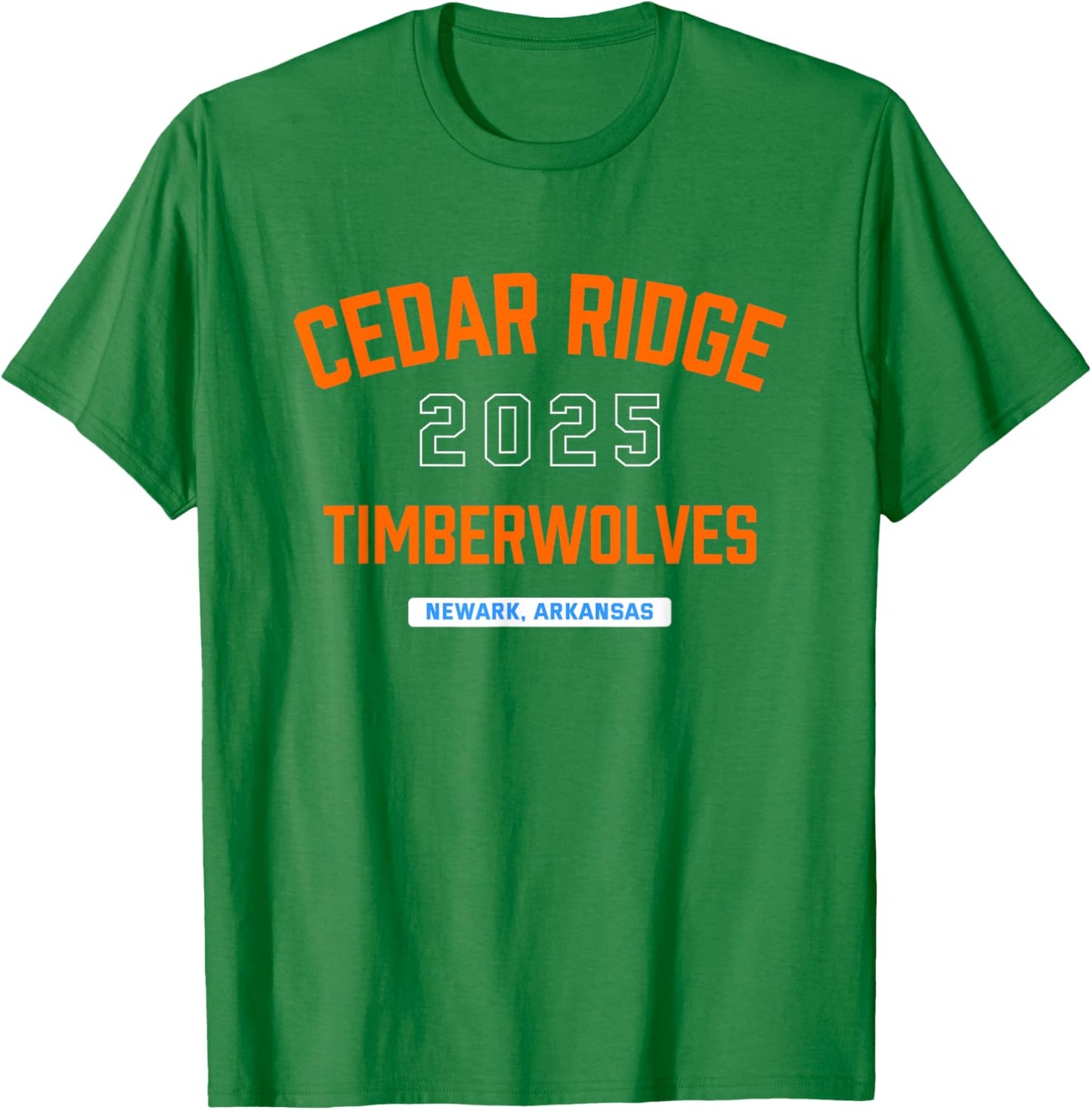 Cedar Ridge Timberwolves Newark, Arkansas 2025 T-Shirt - T-Shirt | Irish Green
