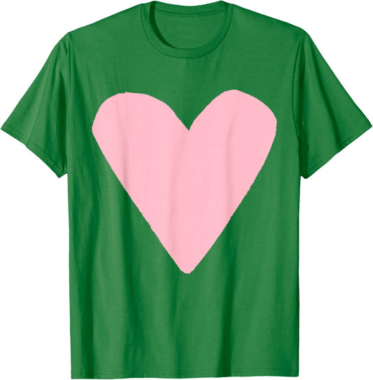 Light Pink Heart Orange T-Shirt - T-Shirt | Irish Green
