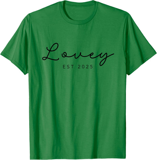 Lovey Est. 2025 Cute Heart Grandma T-Shirt - T-Shirt | Irish Green