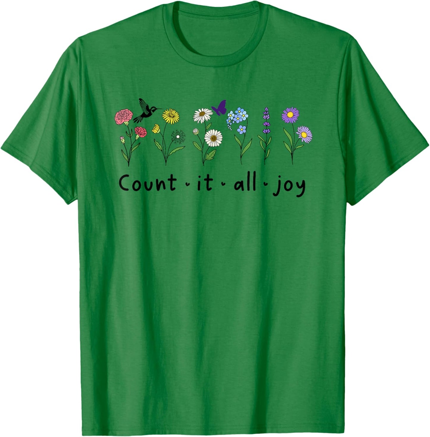 Count It All Joy Christian Bible Verse God Quotes James 1:2 T-Shirt - T-Shirt | Irish Green