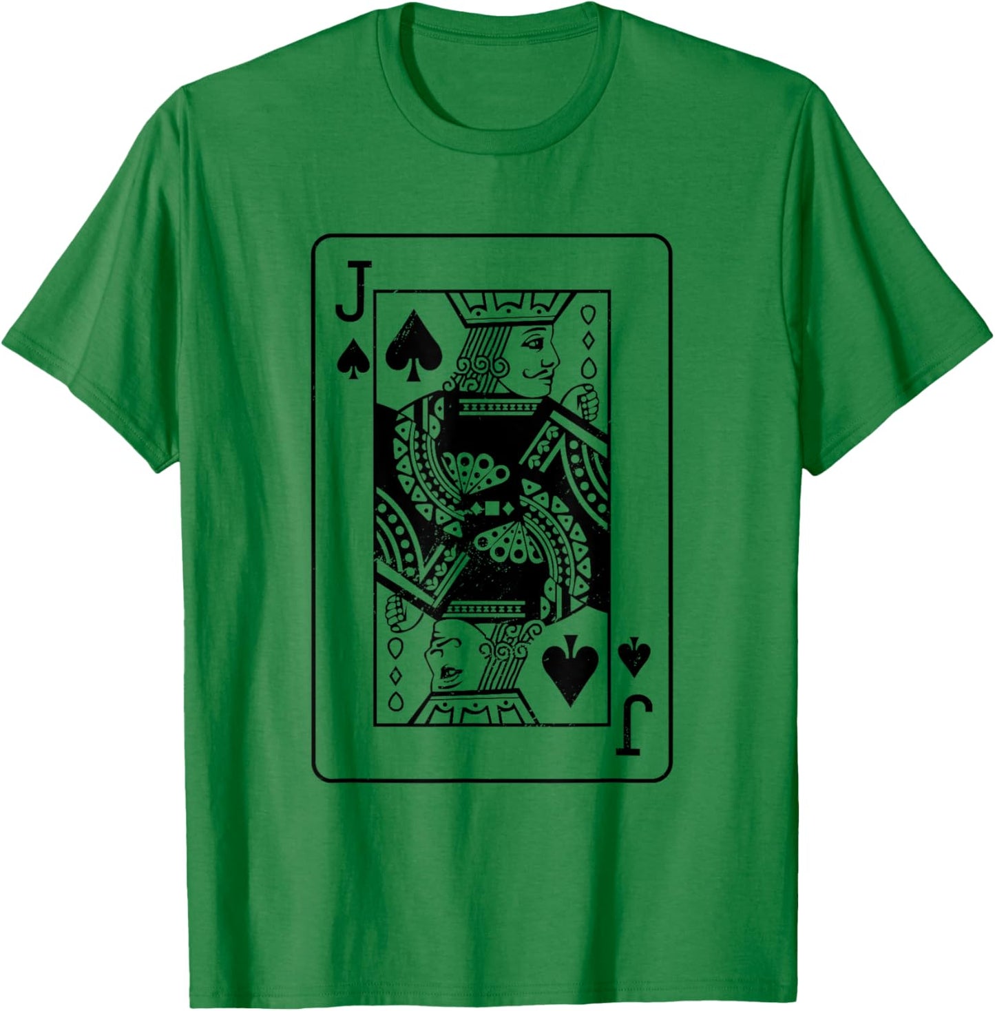 Jack of the Spades Costume Apparel Halloween Deck of Cards T-Shirt - T-Shirt | Irish Green