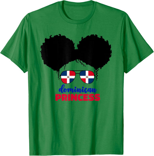 Dominican Princess Girl Baby Kids Republic Dominicana Flag T-Shirt - T-Shirt | Irish Green