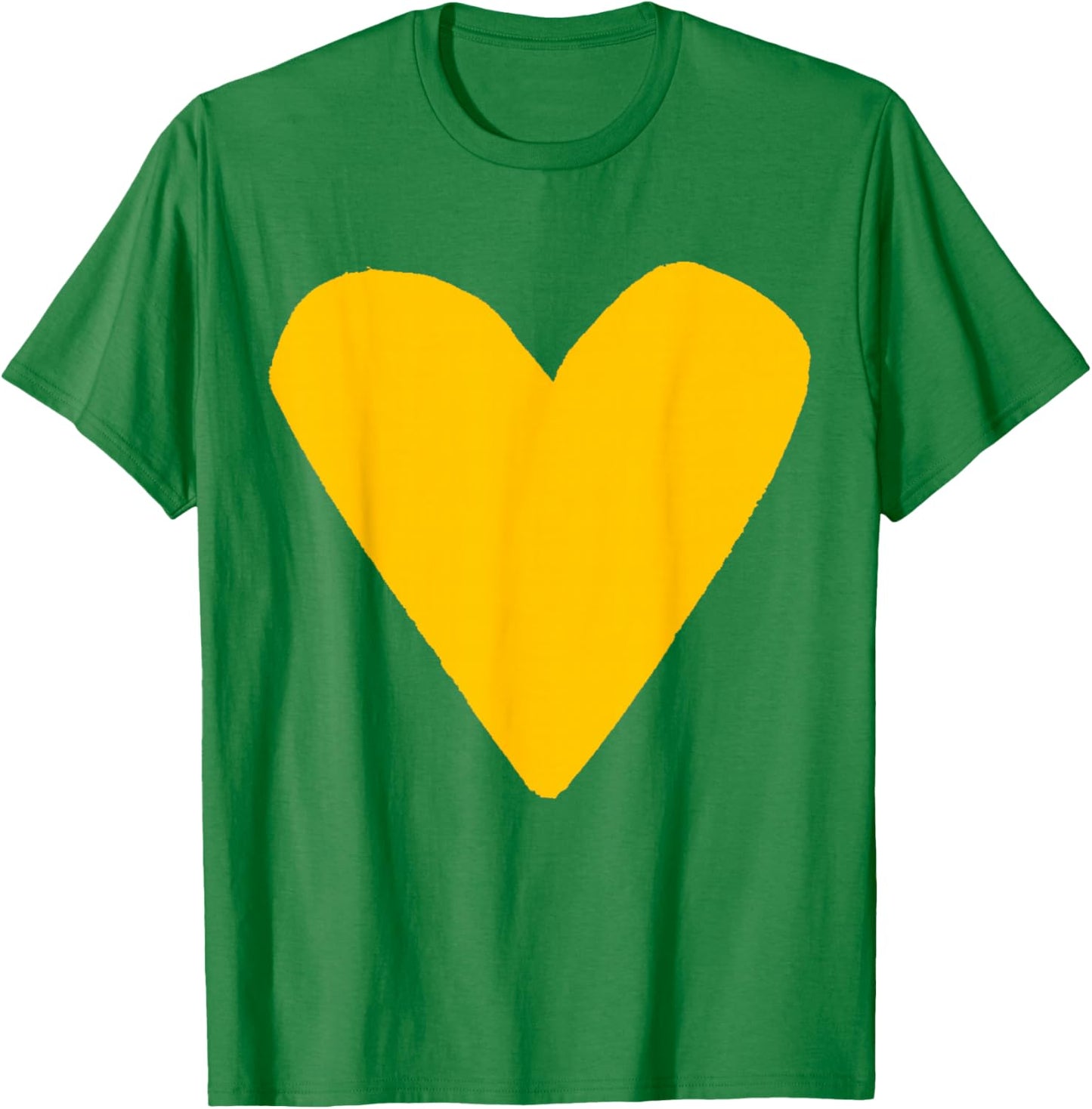 Yellow Orange Golden Heart Light Grey T-Shirt - T-Shirt | Irish Green