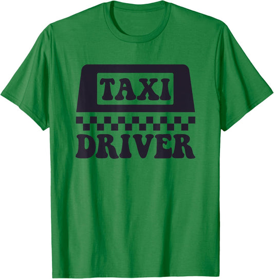 Yellow Taxi Costume Halloween Funny Taxi Driver Men Driving T-Shirt - T-Shirt | Irish Green