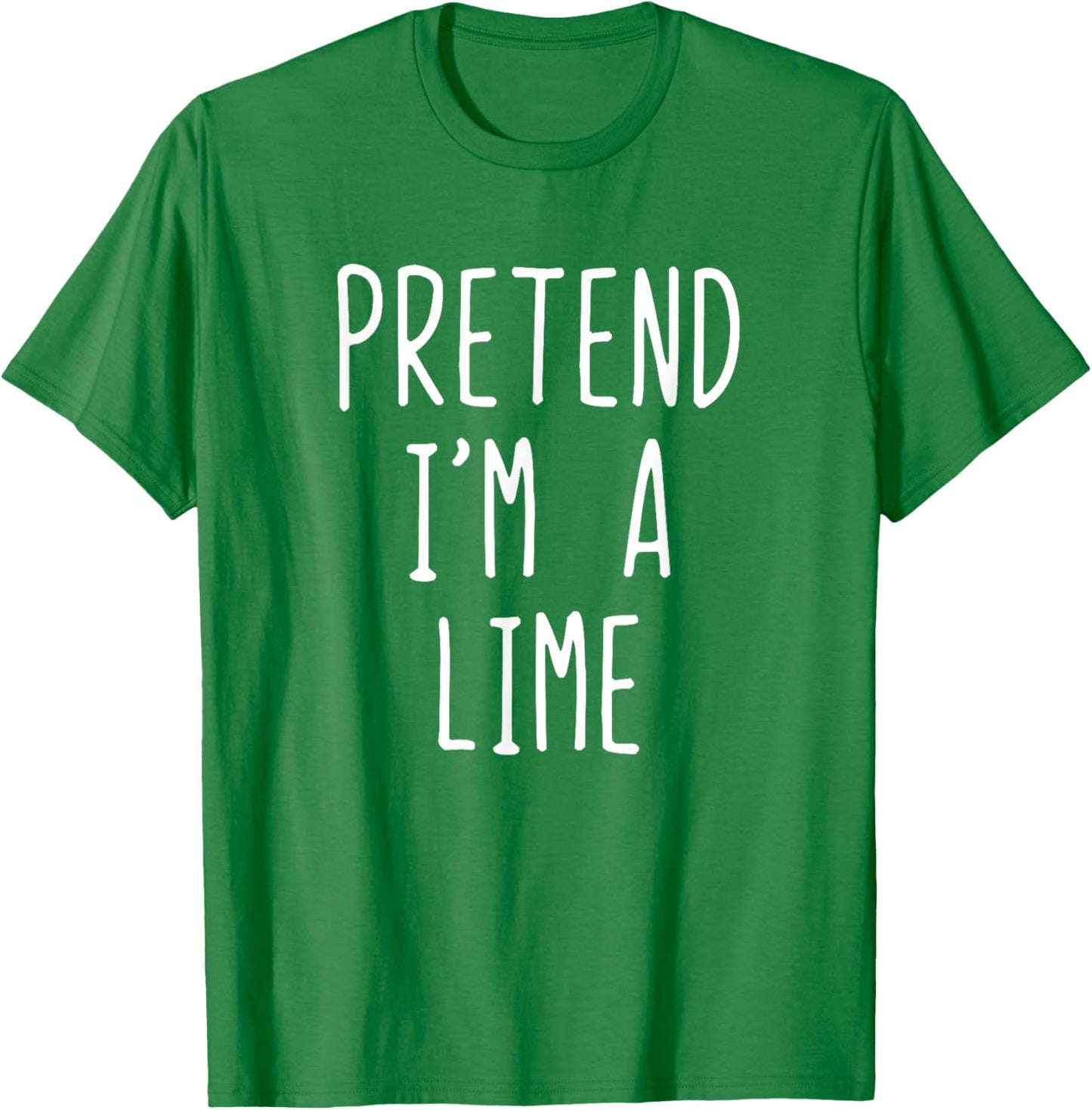 Pretend I'm A Lime Costume Halloween Funny Lazy Adult Kids T-Shirt - T-Shirt | Irish Green