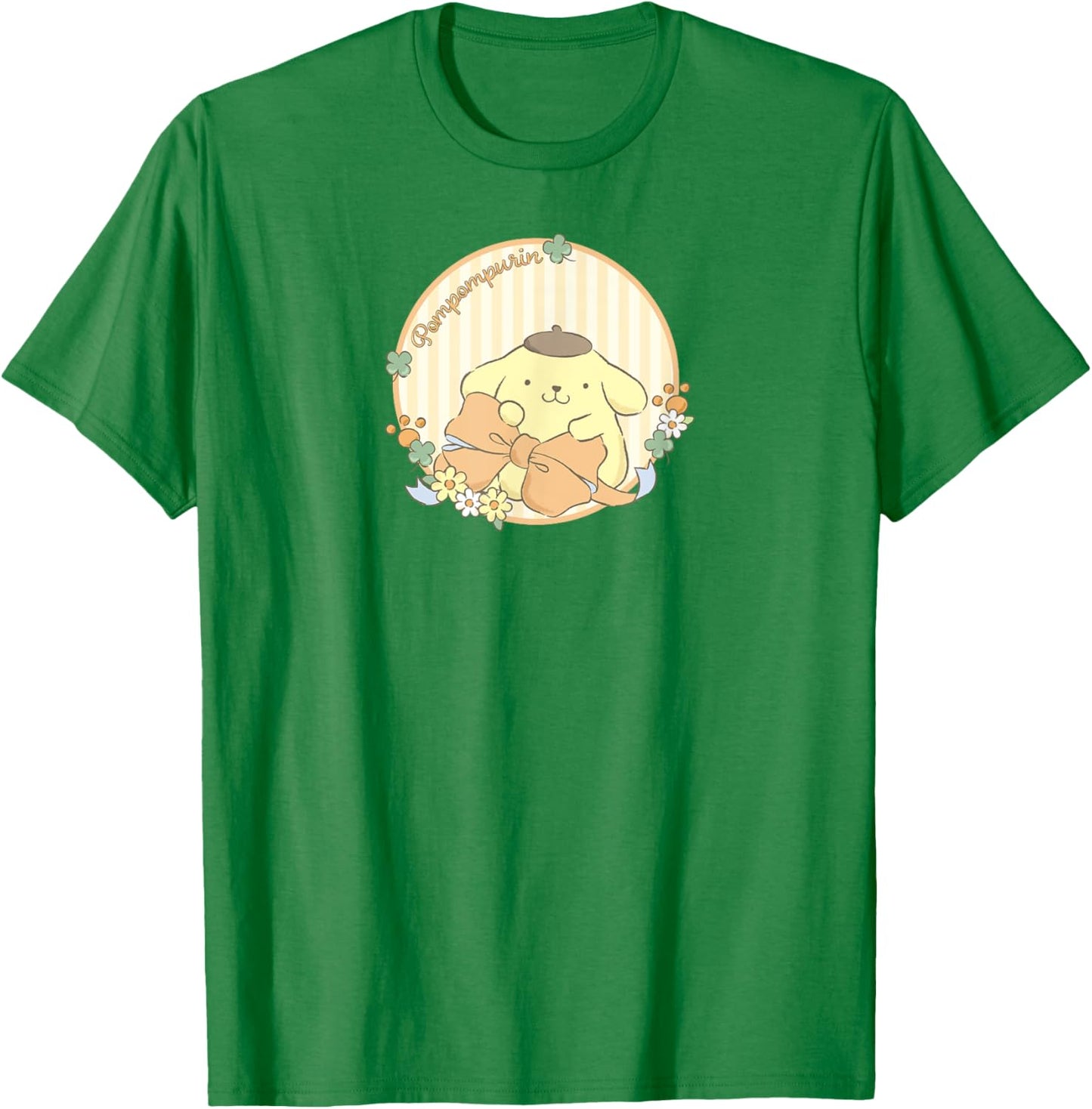 SANRIO Pompompurin Lucky Clover T-Shirt - T-Shirt | Irish Green