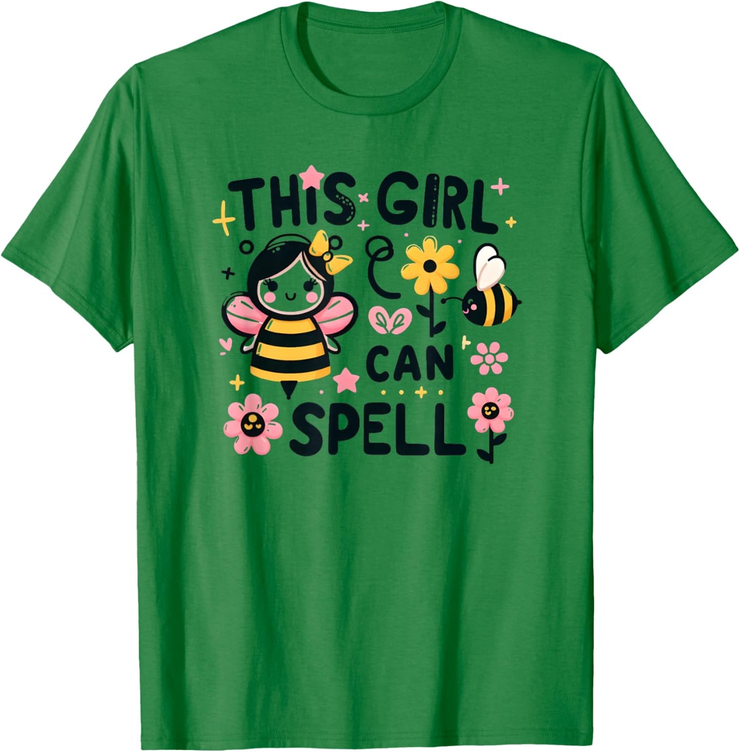 School Competition Spelling Bee This Girl Can Spell T-Shirt - T-Shirt | Irish Green