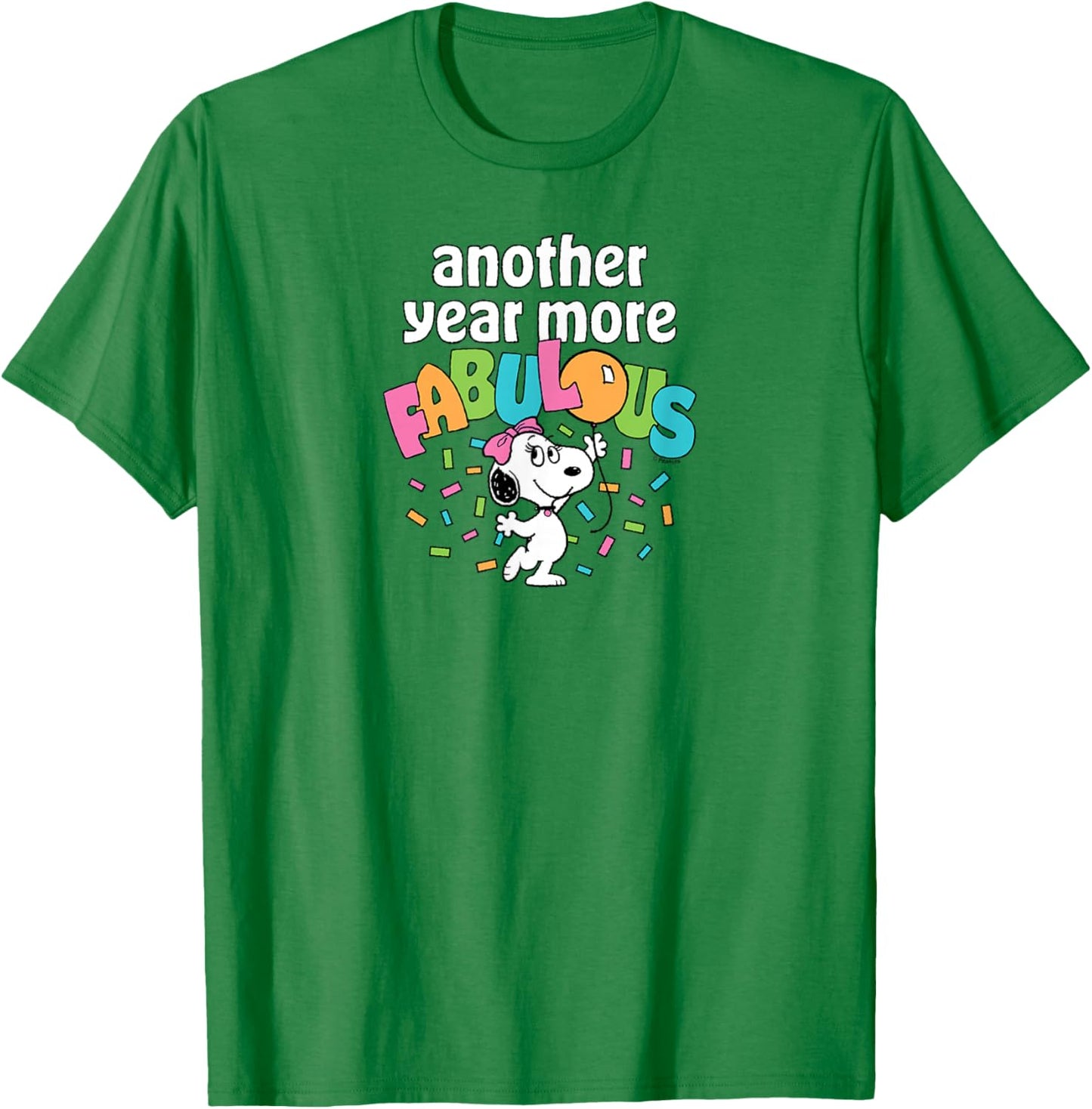 Peanuts - Belle Birthday Another Year More Fabulous T-Shirt - T-Shirt | Irish Green
