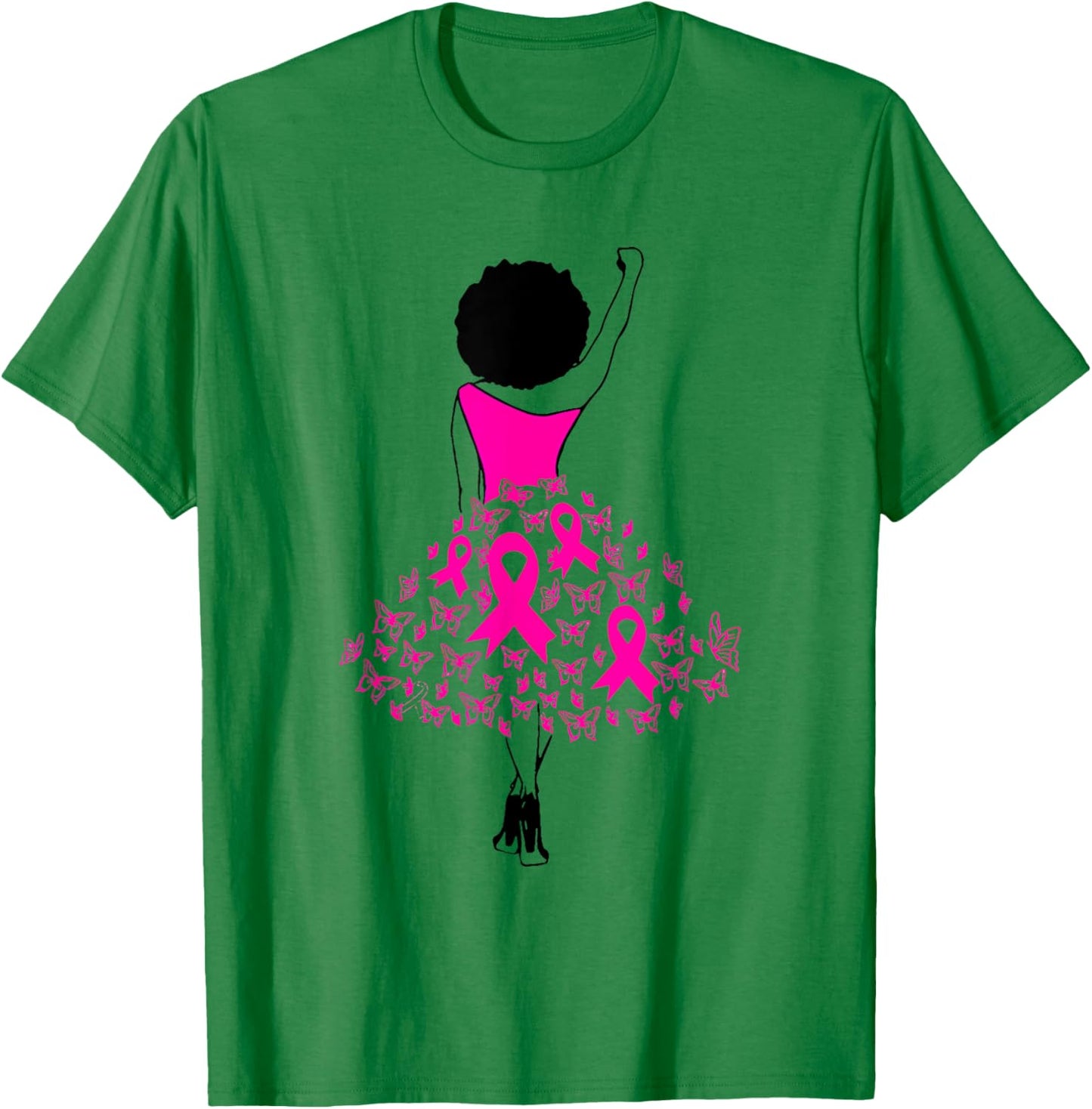 Fight Breast Cancer Warrior Pink Ribbon Women T-Shirt - T-Shirt | Irish Green
