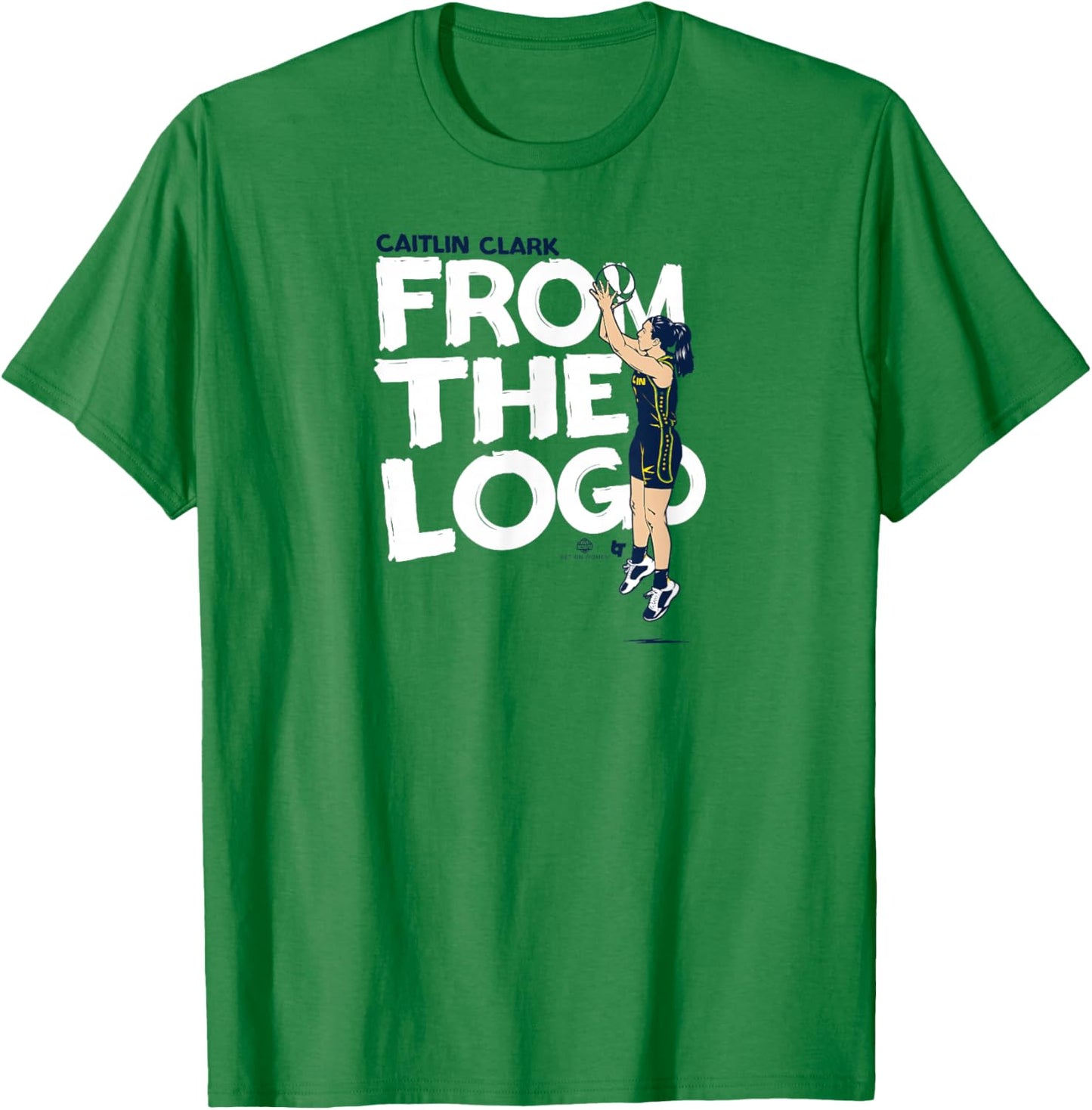 Caitlin Clark: from The Logo - Indiana Basketball T-Shirt - T-Shirt | Irish Green